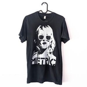 Metric Music Band Tshirt By American Apparel Short Sleeve - Size XS